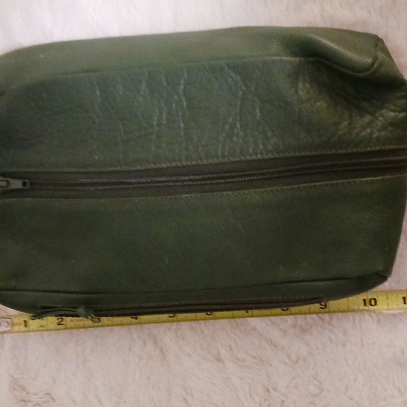 Green leather men/woman travel bag - Picture 7 of 9